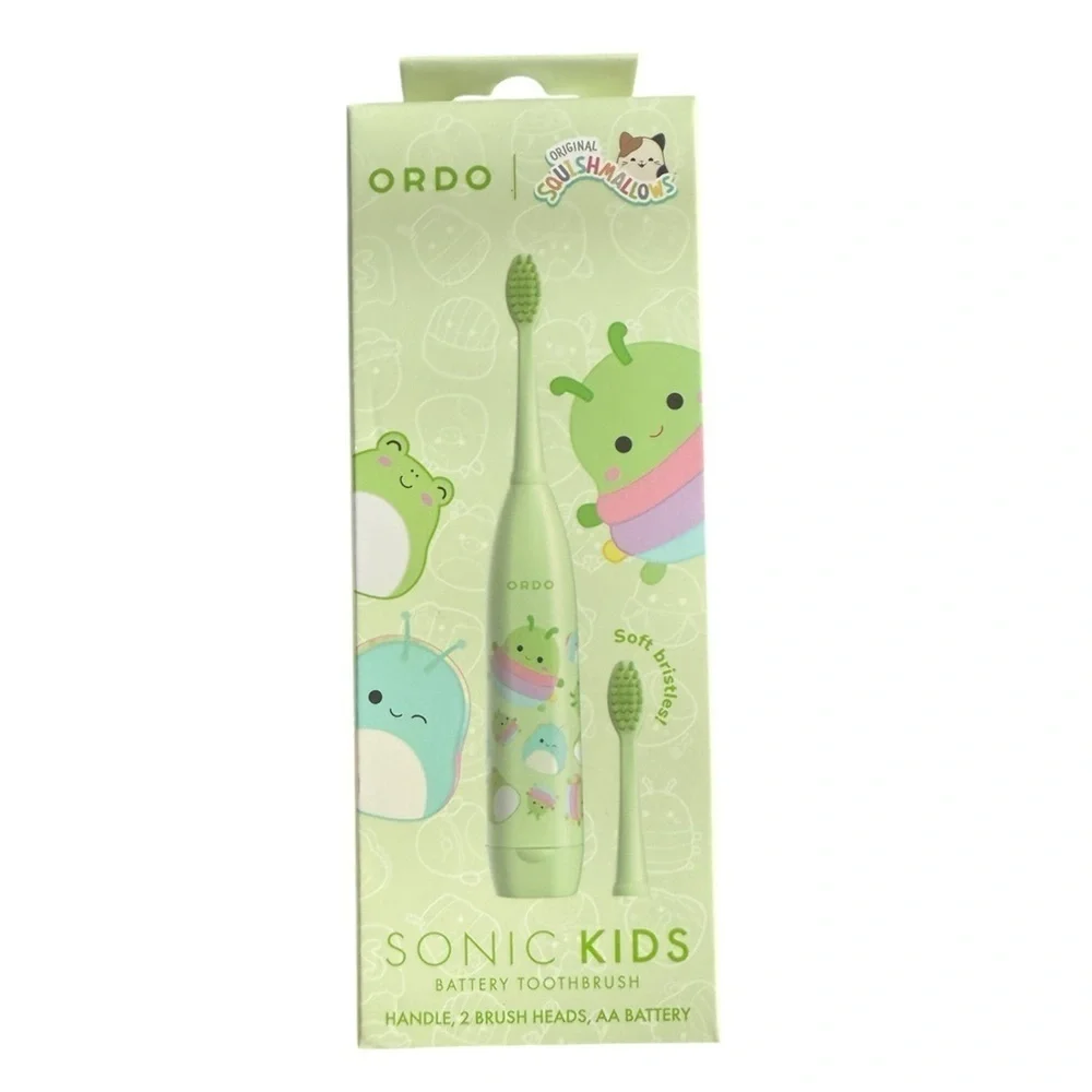 Ordo Sonic Kids Squishmallows Battery Toothbrush Bundle